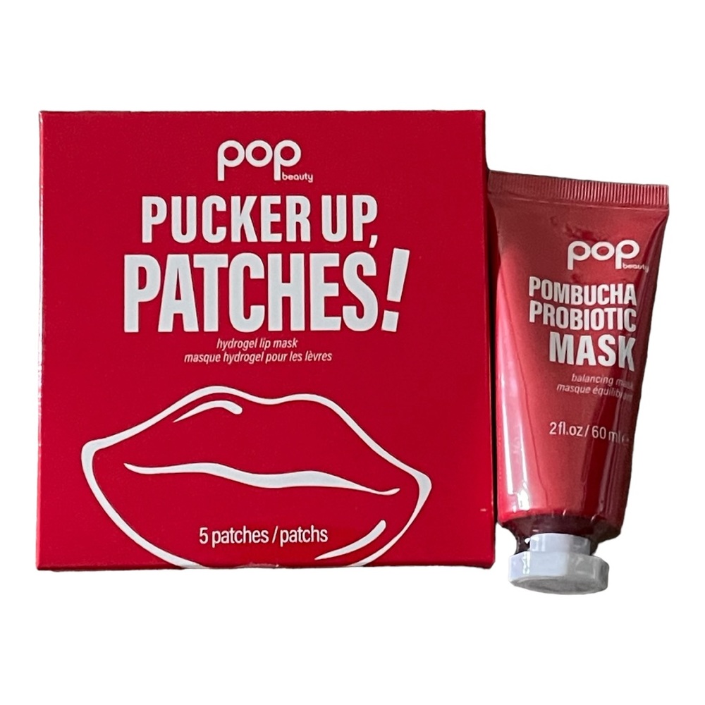 Pop Beauty Bundle Includes Pucker Up Patches and Probiotic Mask New